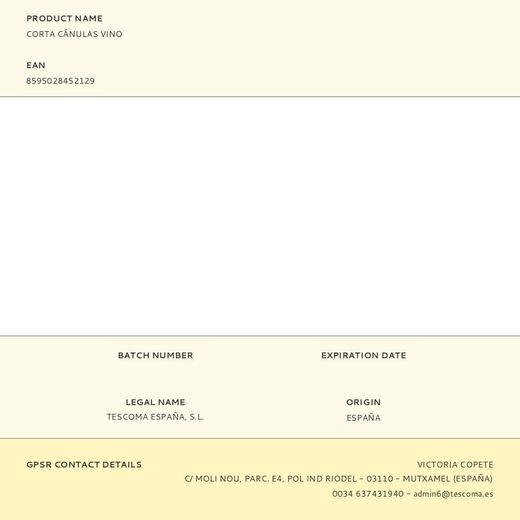 Corta Cánulas Para Botella Vino