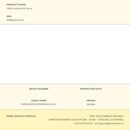 Cortador De Aguacate 16 Cm