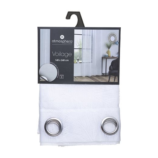 Cortina Modelo Tropical Blanco 140 X 240 Cm