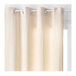 Cortina Con Ollaos Color Marfil 140 X 260 Cm
