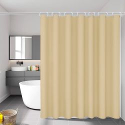 Cortina De Baño Basic Beige 140 X 180 Cm