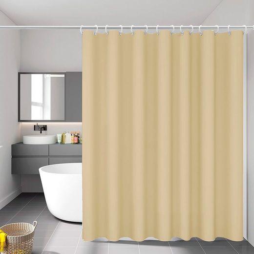 Cortina De Baño Basic Beige 140 X 180 Cm