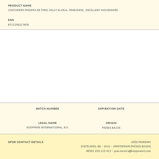 Costurero Madera De Pino, 30 X 17,5 X 19 Cm