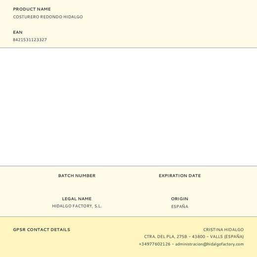 Costurero Redondo Hidalgo