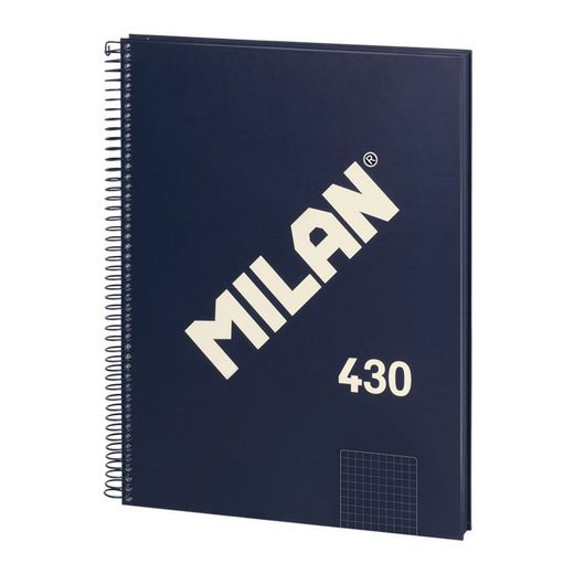 Cuaderno A4 Con Espiral Cuadriculado 5 X 5 Mm Azul Marino