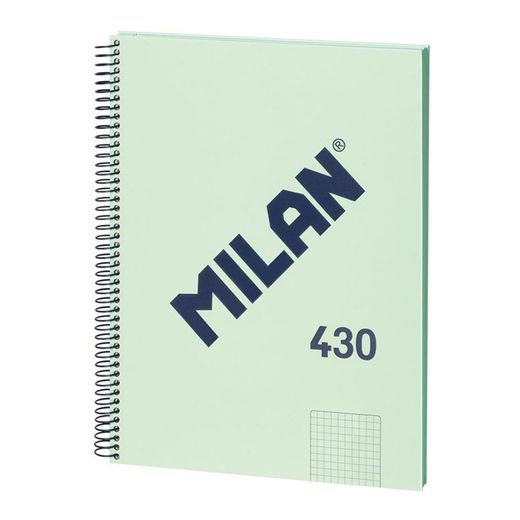 Cuaderno A4 Con Espiral Cuadriculado 5 X 5 Mm Verde