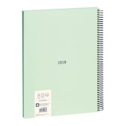 Cuaderno A4 Con Espiral Cuadriculado 5 X 5 Mm Verde