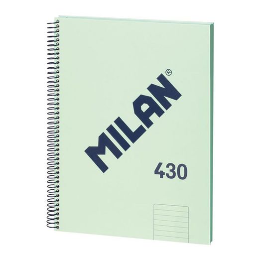 Cuaderno A4 Con Espiral Pautado 7 Mm Verde