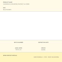 Cuaderno A4 Con Espiral Pautado 7 Mm Verde