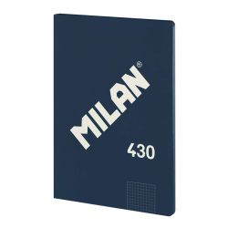 Cuaderno A4  Cuadriculado Encolado Azul Marino