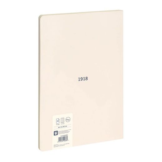 Cuaderno A4  Cuadriculado Encolado Beige