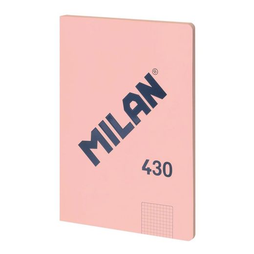 Cuaderno A4  Cuadriculado Encolado Rosa