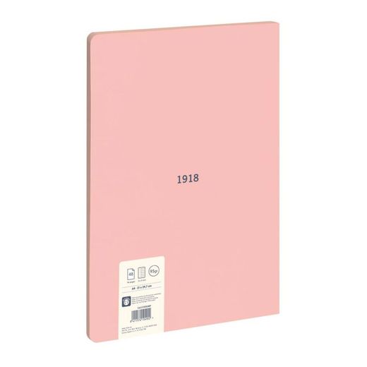 Cuaderno A4  Cuadriculado Encolado Rosa