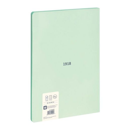 Cuaderno A4  Cuadriculado Encolado Verde