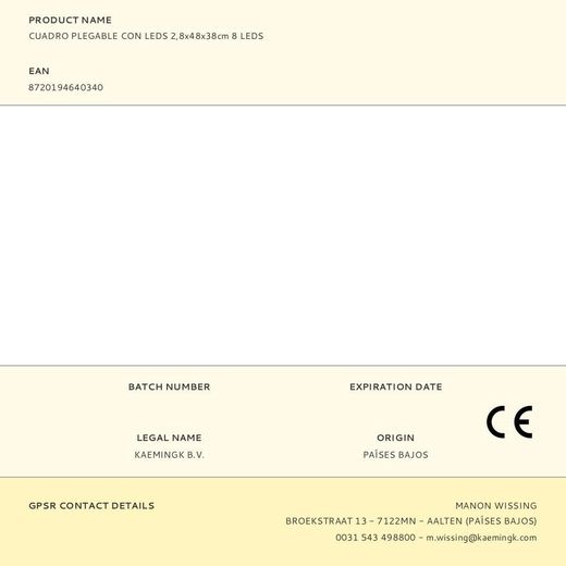 Cuadro Plegable Con Leds 2,8X48X38Cm 8 Leds