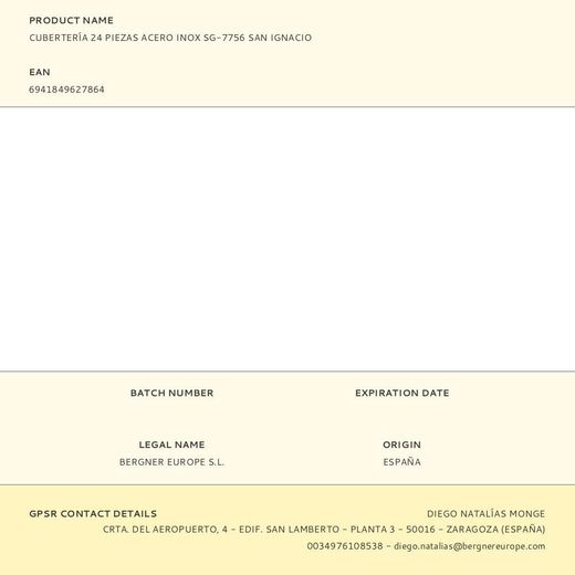 Cubertería 24 Piezas Acero Inoxidable