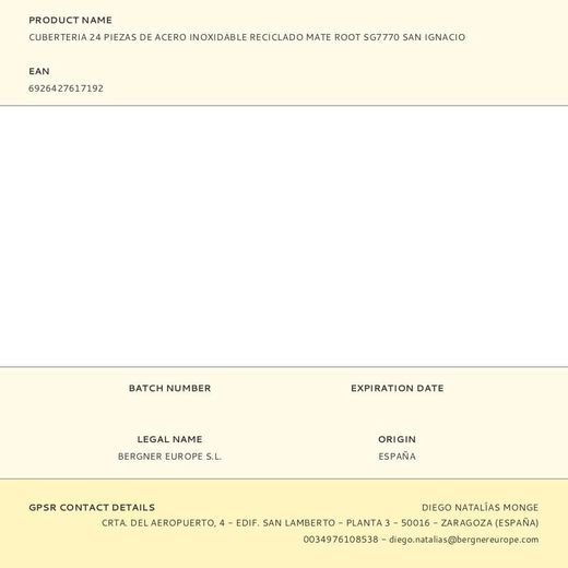 Cubertería 24 Piezas De Acero Inoxidable Reciclado Mate Root