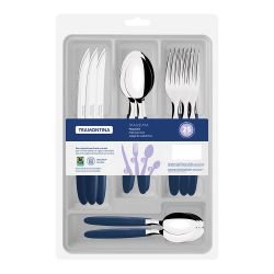 Cubertería 25 Piezas Ipanema Mango Azul