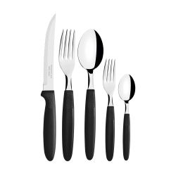 Cubertería 30 Piezas Negro