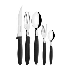 Cubertería 30 Piezas Negro