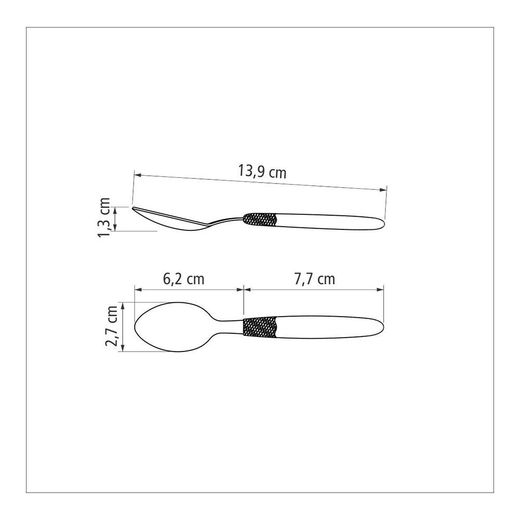 Cubertería 30 Piezas Negro