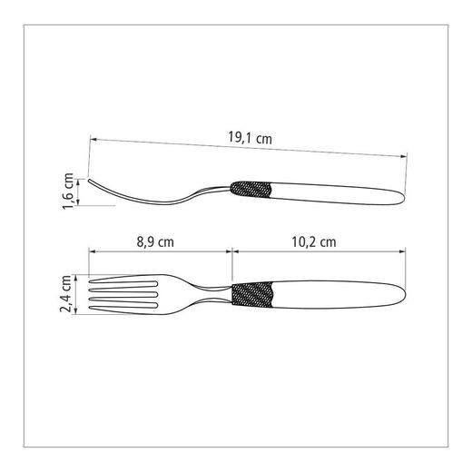 Cubertería 30 Piezas Negro