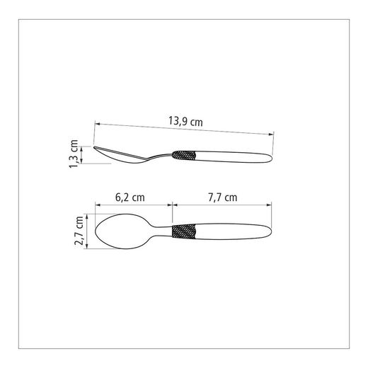 Cubertería 30 Piezas Negro