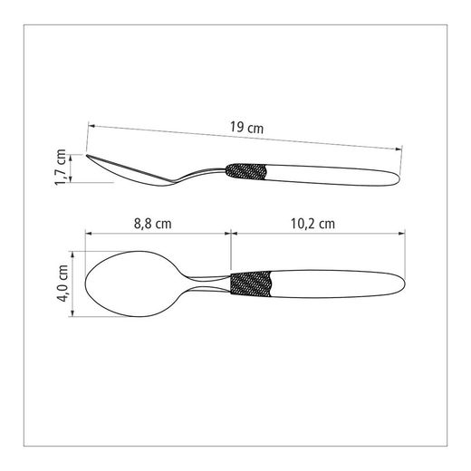 Cubertería 30 Piezas Negro