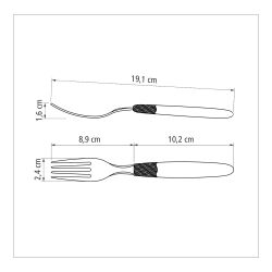 Cubertería 30 Piezas Negro