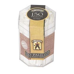 Palillos Redondos El Leñador Cubilete De Plástico Con 150 Uds, Expositor 12 Uds