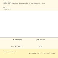 Palillos Redondos El Leñador Cubilete De Plástico Con 150 Uds, Expositor 12 Uds