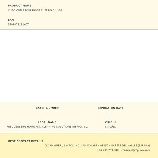 Cubo Con Escurridor Superfacil 10 L