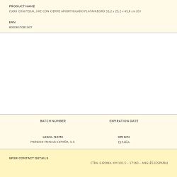 Cubo Con Pedal Jive Con Cierre Amortiguado Plata/Negro 33,2 X 25,2 X 45,8 Cm 20 L