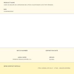 Cubo De Basura De Comunidad 80 Litros Color Negro Con Tapa Mondex