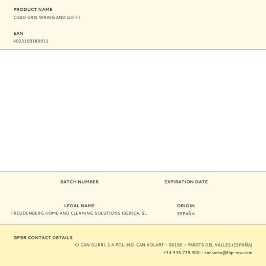 Cubo Gris Wring And Go 7 L