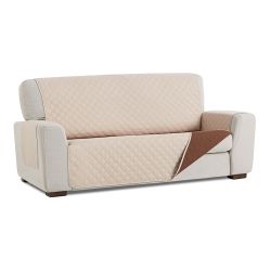 Cubre Sofa Reversible Beige/Marron 3 Plazas Plus Belmarti