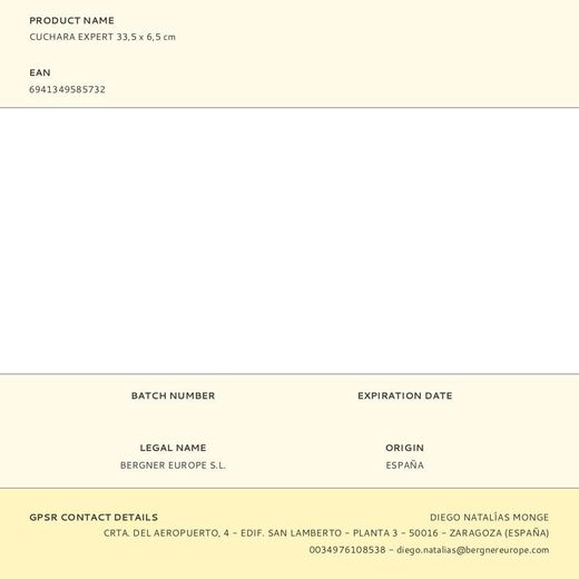 Cuchara Expert 33,5 X 6,5 Cm