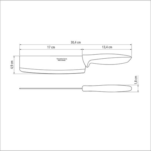 Cuchillo Carnicero Plenus Negro 17,78 Cm 7"