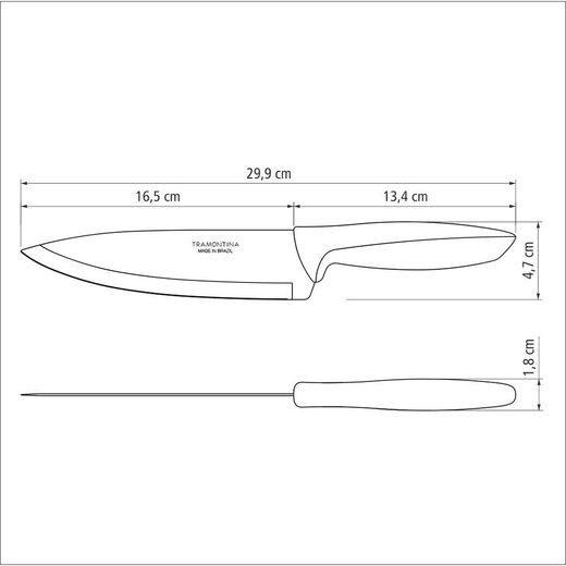 Cuchillo Chef Plenus Negro 180 Mm