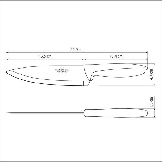 Cuchillo Chef Plenus Negro 180 Mm