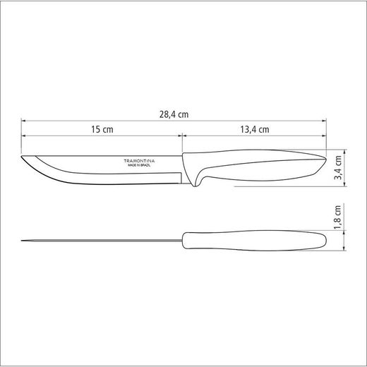 Cuchillo Cocina Plenus Negro 152,4 Mm