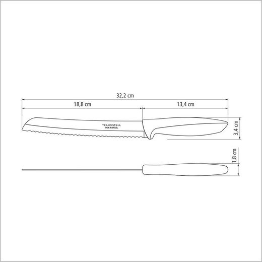 Cuchillo Panero Plenus Negro 200 Mm