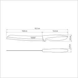 Cuchillo Panero Plenus Negro 200 Mm