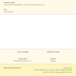 Cuchillo Para Legumbres Y Frutas Plenus Negro 7,7 Cm