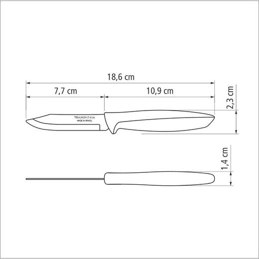 Cuchillo Para Legumbres Y Frutas Plenus Negro 7,7 Cm Blister