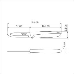 Cuchillo Para Legumbres Y Frutas Plenus Verde 7,7 Cm
