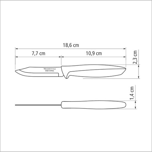 Cuchillo Para Legumbres Y Frutas Plenus Verde 7,7 Cm