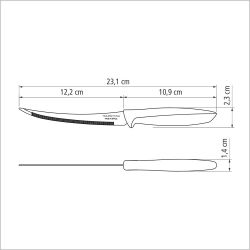 Cuchillo Para Tomates Plenus Negro 12,2 Cm