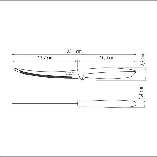 Cuchillo Para Tomates Plenus Negro 12,2 Cm