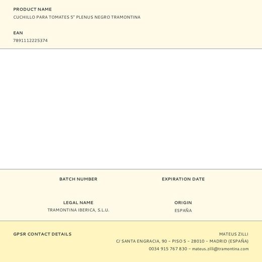 Cuchillo Para Tomates Plenus Negro 12,2 Cm